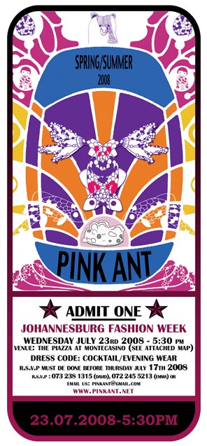 Pink Ant Fashion Week Invite